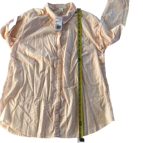 Forever 21 XX1 Women’s Button Down Blouse Peach Size Large NWT - Picture 6 of 14